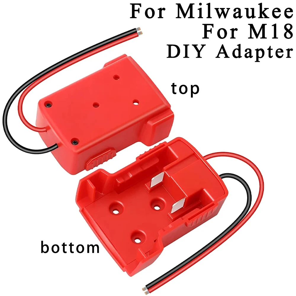 Lithium Battery Adapter Connector for Milwaukee for M18 18V Li-ion Battery DIY Power Supply Wheel Adapter Dock Holder