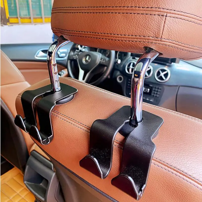 Car Hook 4/2/1Pcs Car Seat Back Hook Multi-functional Auto Car Seat Headrest Hanger Hook Phone Holder Organizer Bag Purse Cloth