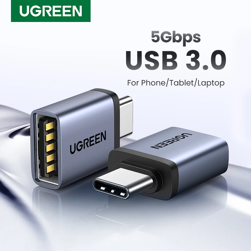 UGREEN USB 3.0 OTG Adapter Type C to USB Female Converter Thunderbolt 3 For Macbook Pro Air Samsung Xiaomi S20 S10