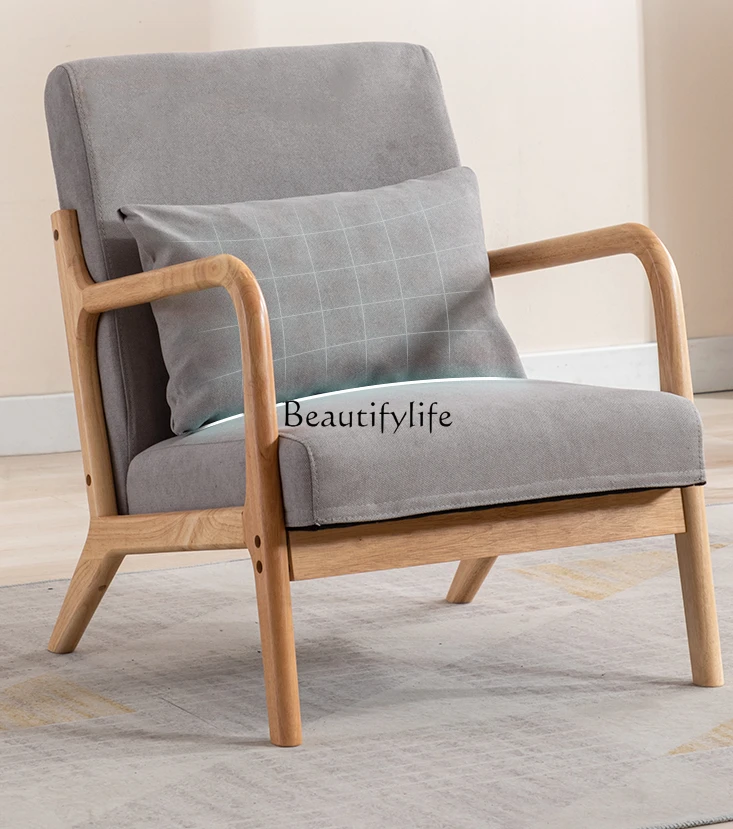 

Bedroom Balcony Small Apartment Living Room Log Easy Chair Single Small Sofa