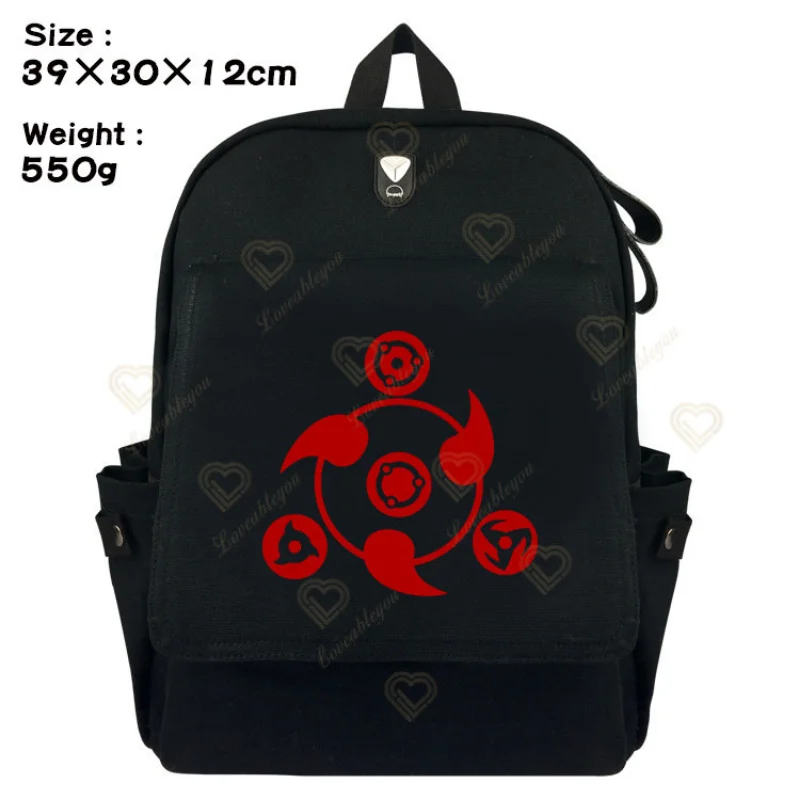 Uzumaki Naruto Boy Backpack Uchiha Sasuke Kids School Bag Hatake