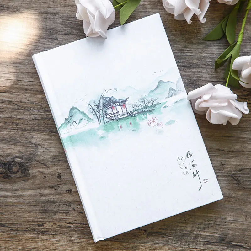 

New Color Inside Page Notebook Chinese Style Creative Hardcover Diary Books Weekly Planner Handbook Scrapbook Beautiful Gift
