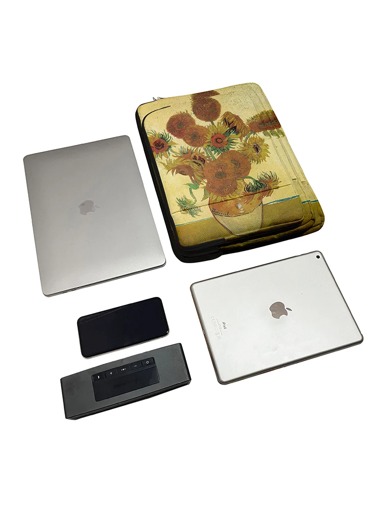 Fashion Notebook Bag For Men Women Brand Computer Lenovo Xiaomi Macbook 11 13 15 inch Portable Storage Bag Oil Painting Van Gogh
