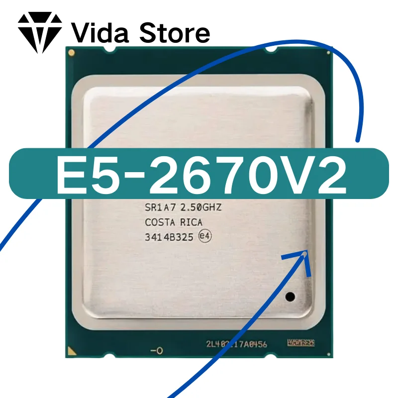 Xeon E5-2670v2 E5 2670v2 E5 2670 v2 2,5 ГГц десятиядерный двадцать потоков ЦПУ процессор 25M 115 Вт LGA 2011