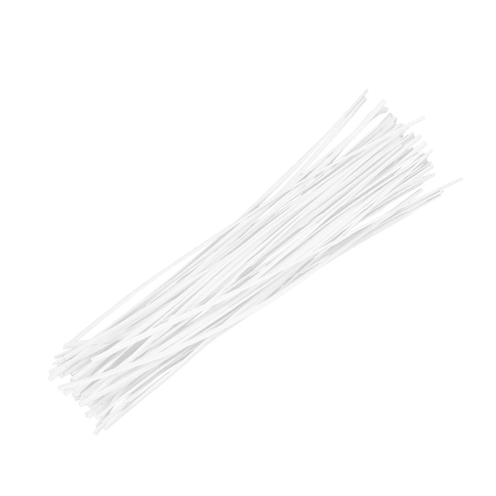 

15cm Plastic Coated Iron Wire Twist Ties Cable Wrap Organizer Ties (White)