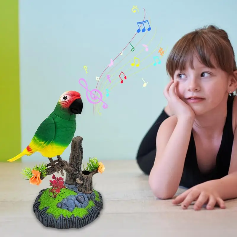 Talking Bird Toy Vocal Robot Birds Toy Electronic Parrot Sensor Realistic Toy For Boys Girls Kid Adults For Home Kids Room Desk 5