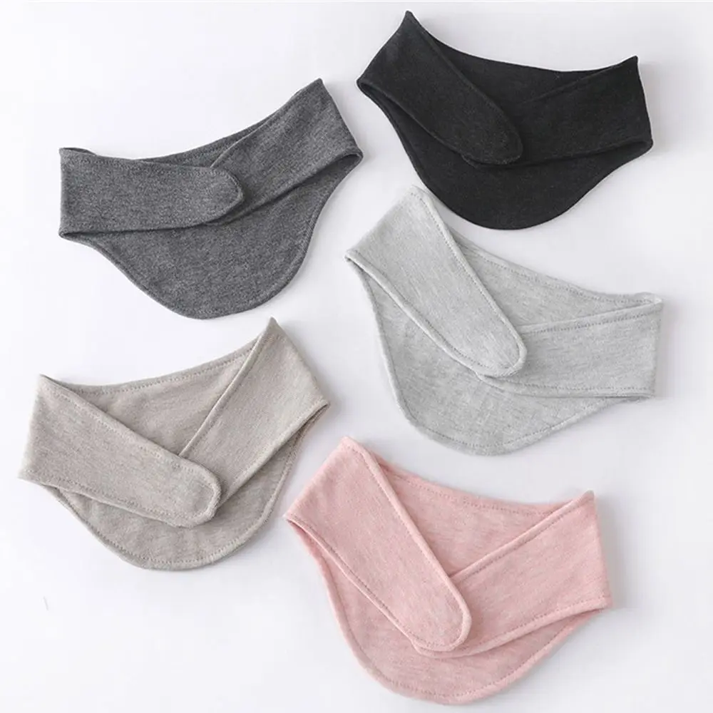 Pure Cotton Collar Scarf Multifunctional Comfortable Neck Cover Keep Warm Solid Color Neck Protection for Air-conditioned Rooms