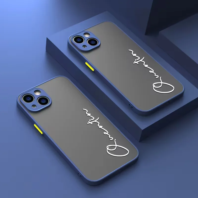 Personalized Customized Name Color Blocking Ultra-thin TPU Phone Case for