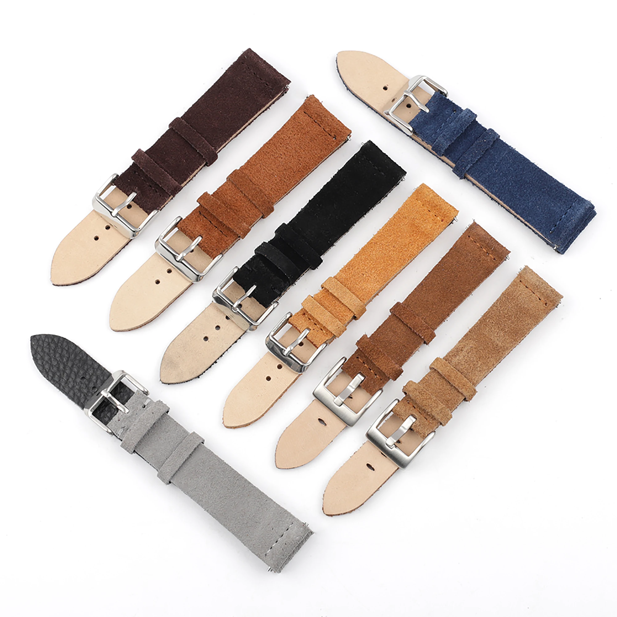 

Suede Leather Watch Strap 18mm 20mm 22mm 24mm Black Blue Brown Grey Watch Straps Quick Release Watch Bands Replacement