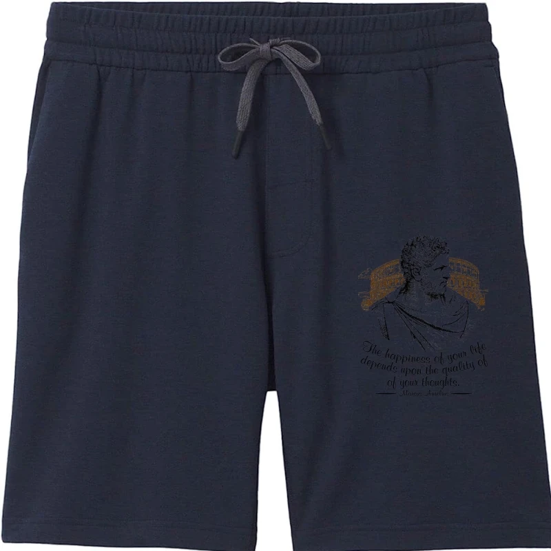 Marco Aurelio The Happiness 1 New Cotton Grey Grey Shorts For Men Mens Pride Dark Shorts Fear Cosplay Shorts For Men