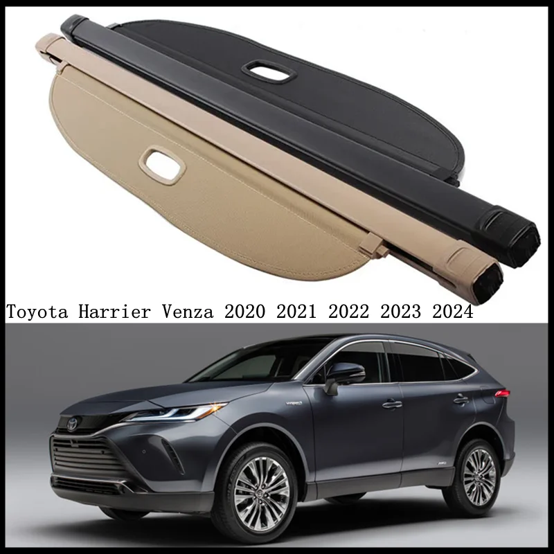 

Rear Cargo Cover For Toyota Harrier Venza 2020 2021 2022 2023 2024 Privacy Trunk Screen Security Shield Shade Modification Parts