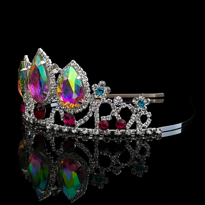 Bride Wedding TiarasBaroque Headpiece AB Crystal Rhinestone Crown Girl Princess Diadem Wedding Photography Hair Accessories - 5