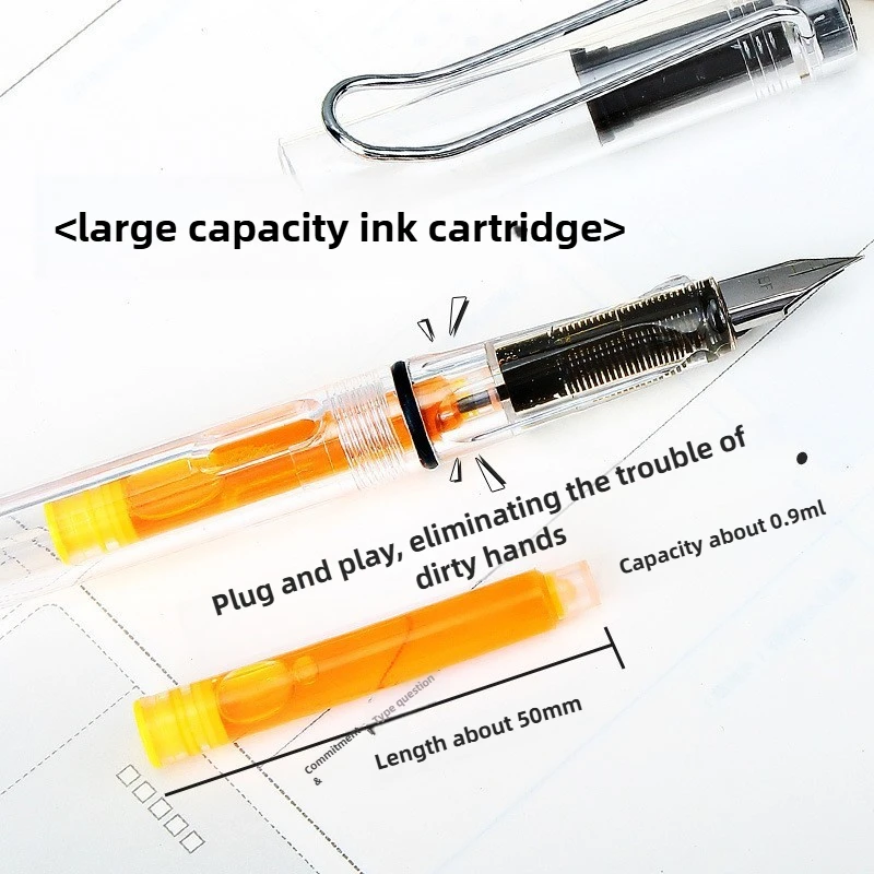 500/12 PCS JINHAO 범용 12 색 비 탄소 만년필 3.4mm 잉크 카트리지 Sac 리필 학교 사무용품 문구