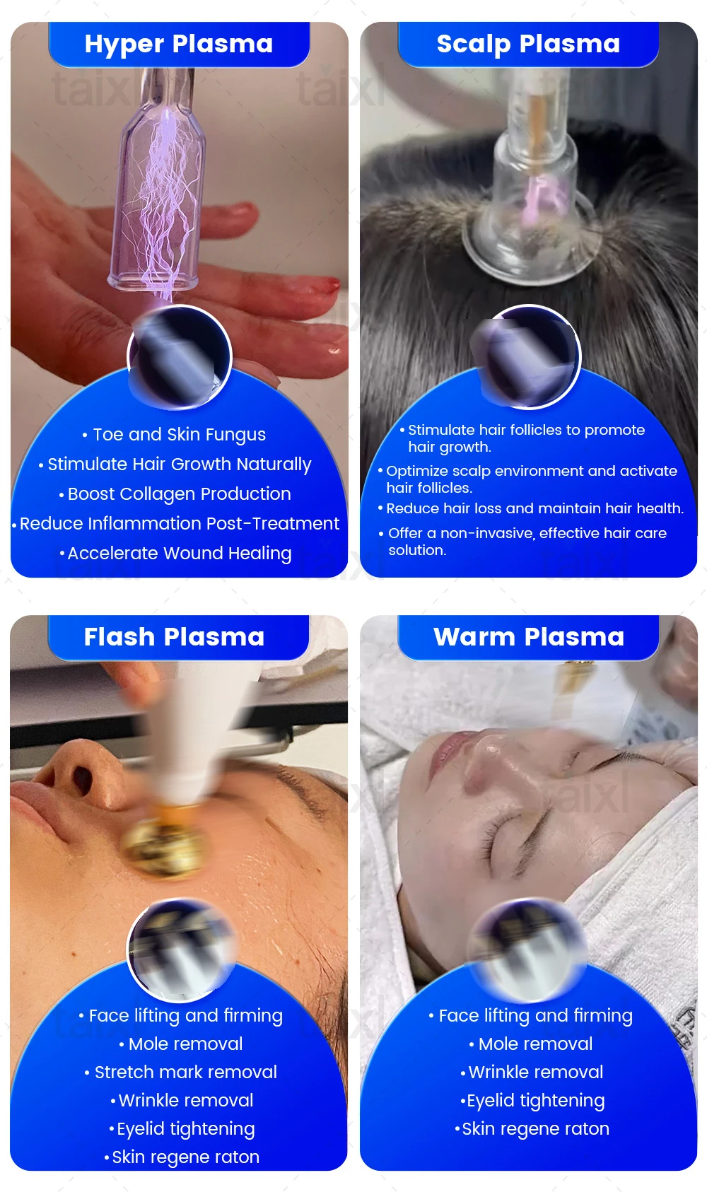 8-in-1 Kalt-Heiß-Plasma-Gerät Diamant-Stempel Ozon-Plasma-Maschine Hautverjüngung Anti-Aging Gesichtspflege Schönheitsgerät – Detail 9