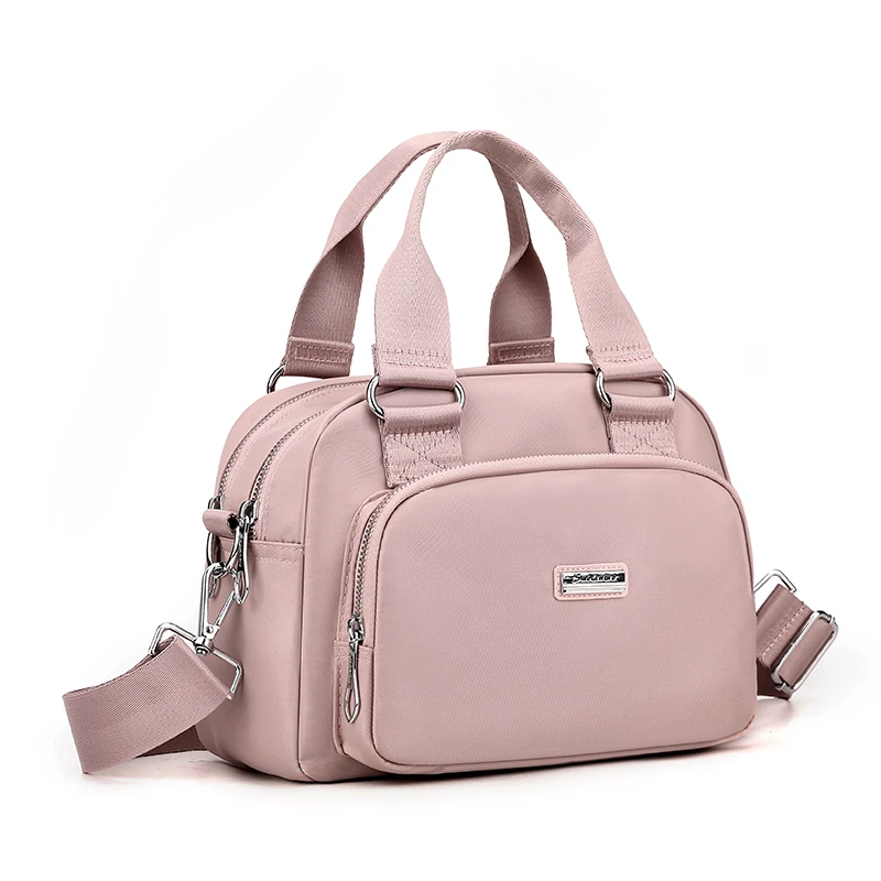 Women's Shoulder Bag - Crossbody Bag with Adjustable Shoulder Strap, Multi Layer, Handheld Bag, Solid Color, Elegant Style