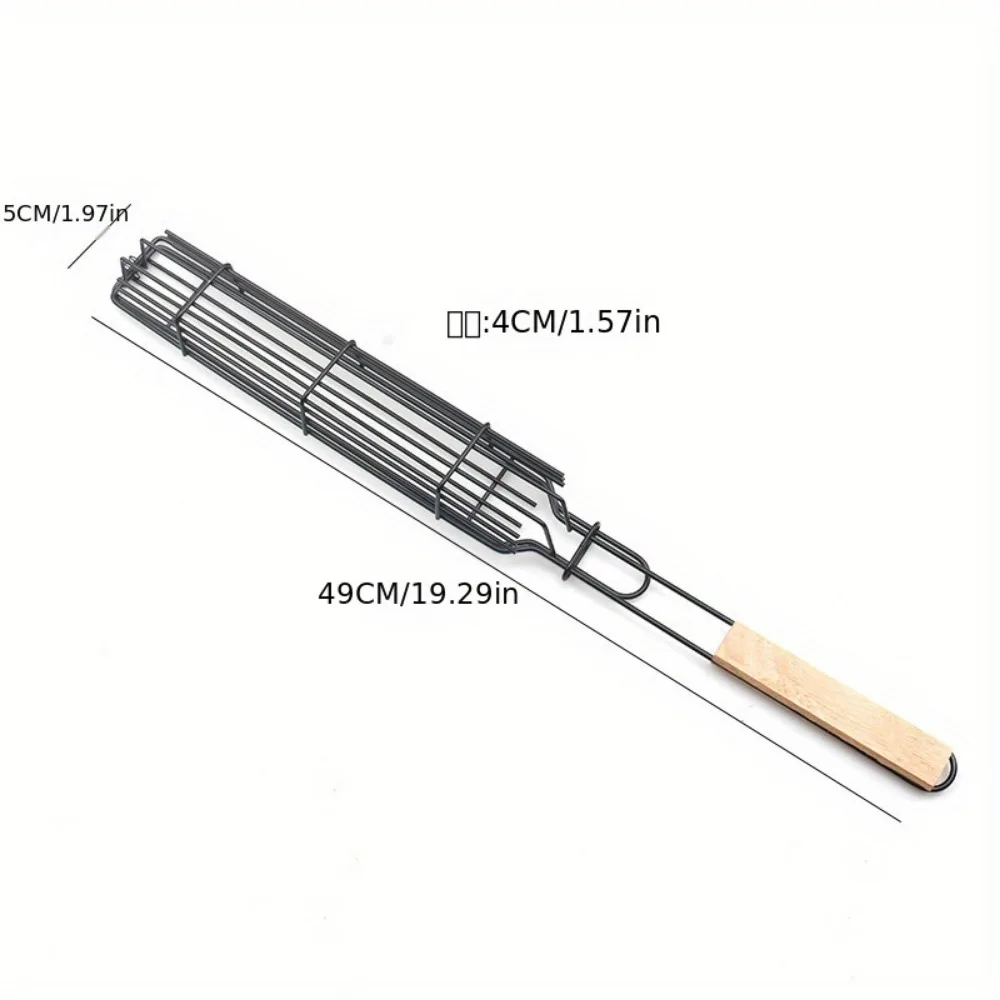 1pcs Portable Nonstick BBQ Grilling Basket for Outdoor Camping Picnics
