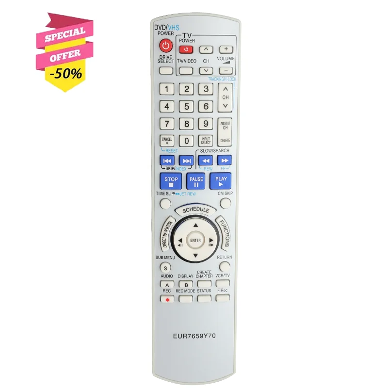 EUR7659Y70 пульт дистанционного управления для Panasonic DVD VCR рекордер DMRES25 DMRES25S DMRES35 DMRES10 DMRES10K DMRES10P DMRES10S DMR-ES35V