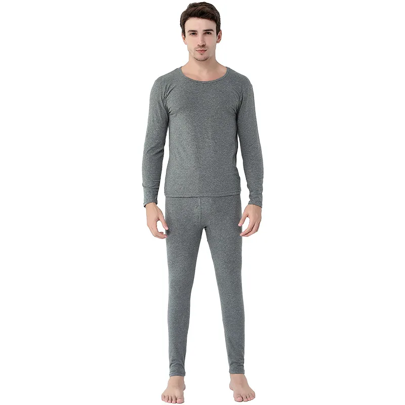 Long Underwear For Men Long Johns Cotton Thermal Underwear Winter Spring T-Shirts Pants 2 Pieces Sets thermal underwear set,thermal underwear,cotton underwear