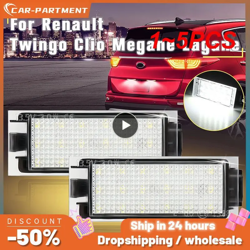 

1 ~ 5 шт., подсветка для номерного знака, 12-30V18-SMD для Smart Fortwo 453 Coupe C453, автомобильный прочный кабристр A453