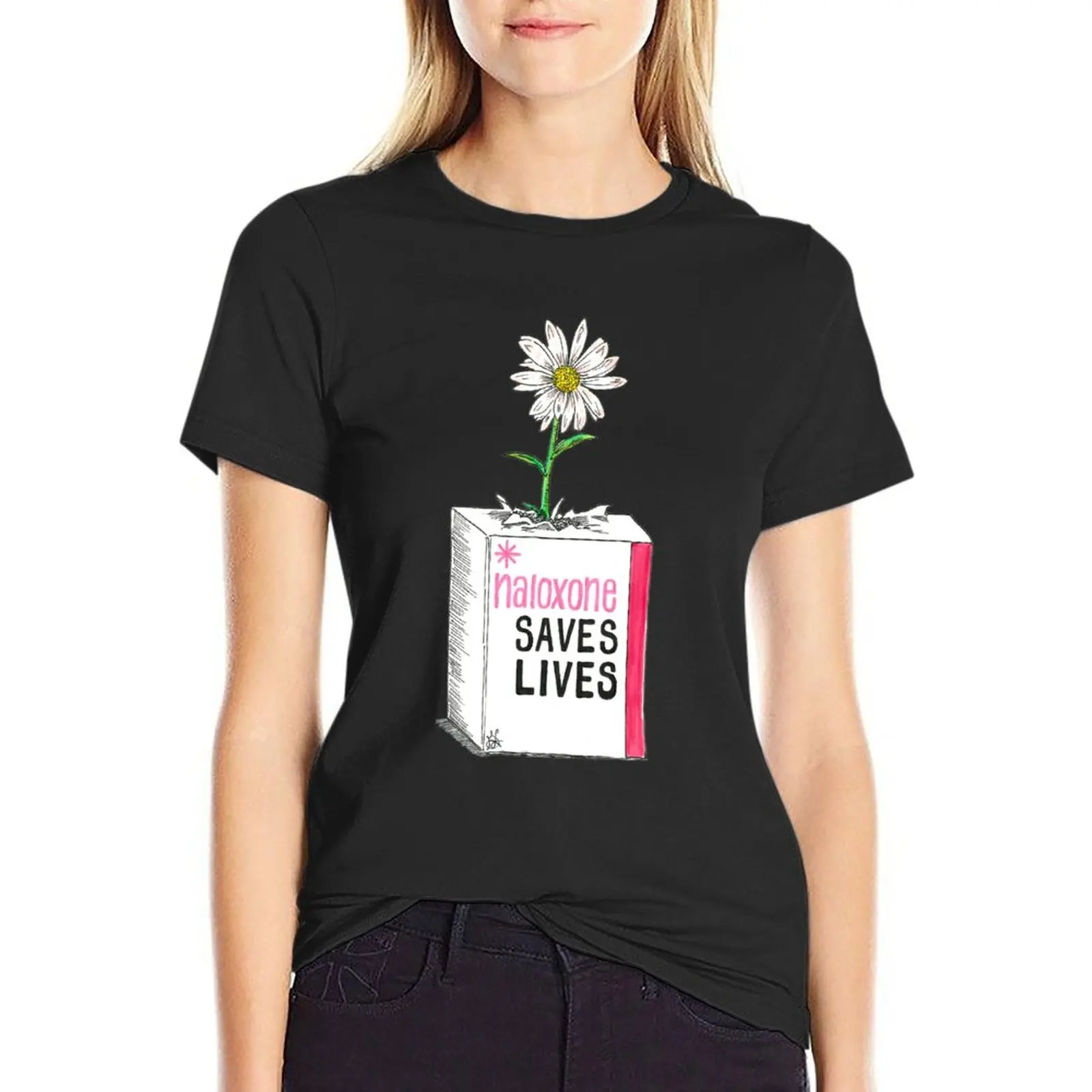 

Narcan/Naloxone Box - Overdose Awareness T-Shirt Female clothing tshirts woman