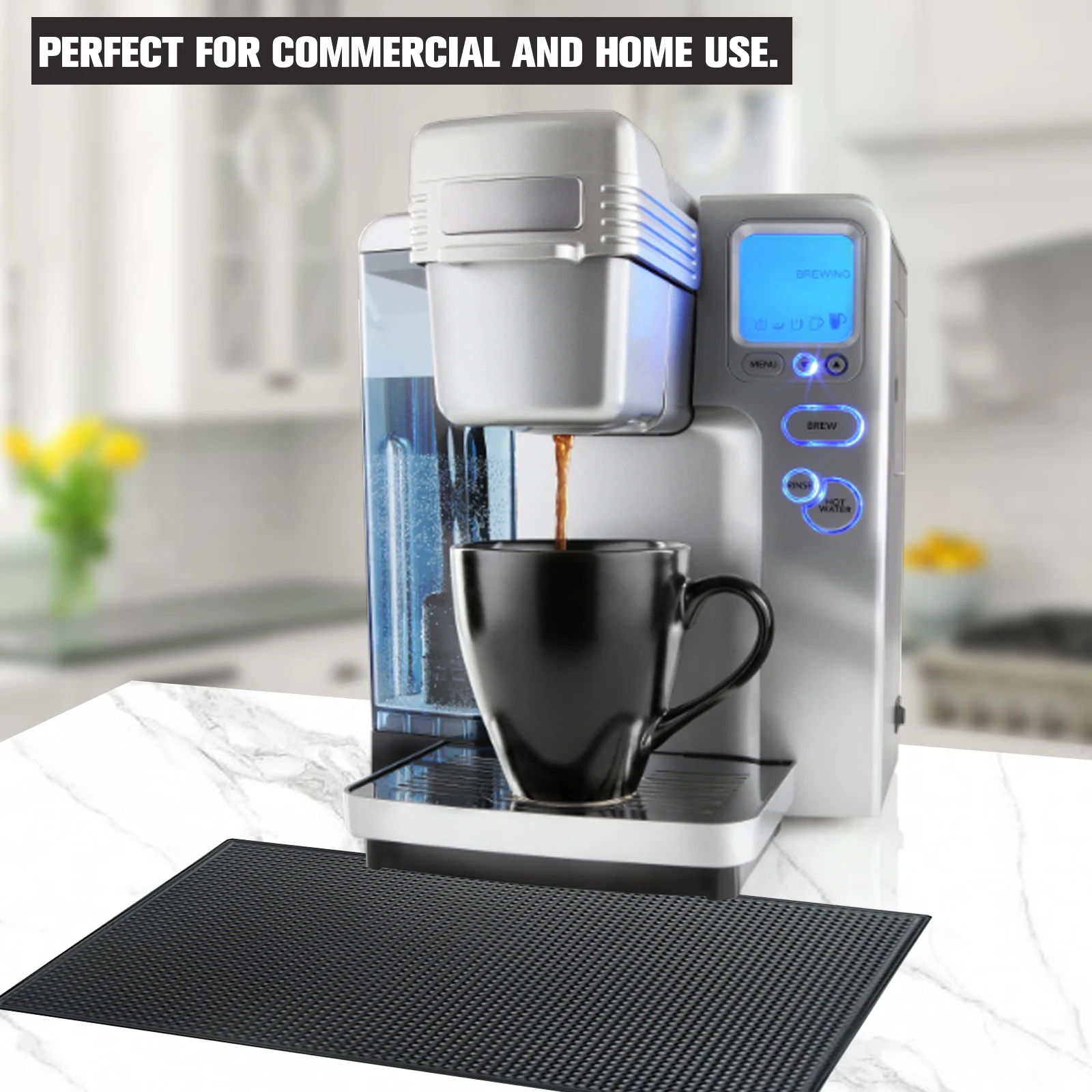 Bar Mat Anti-slip PVC Cafe Bar Mats Home Cup Mat Waterproof Heat Resistant Durable Drain Service Spill for Home Cafe rubber bar mat