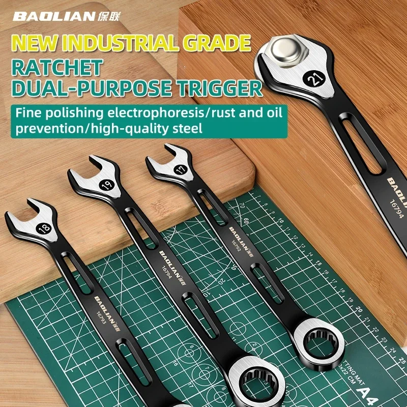 Metric Dual-Purpose Combination Wrench – Anti-Slip, Labor-Saving Design