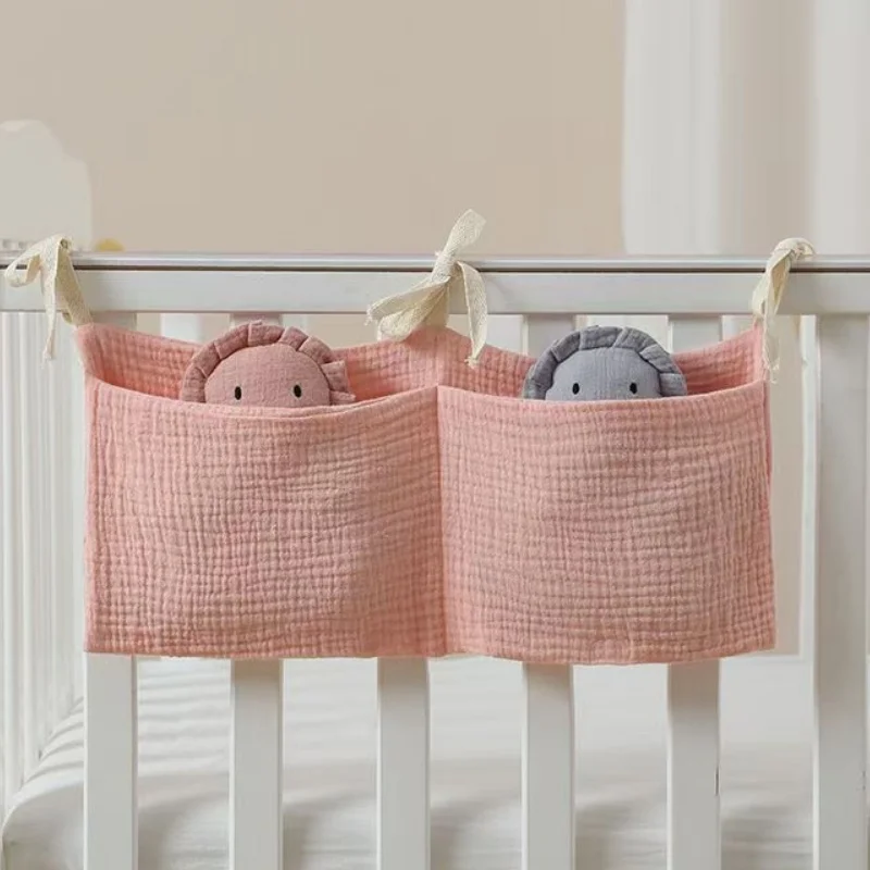 Crib Storage Bag Portable Multifunctional Newborn Bed Headboard Organizer For Kids Baby Bedding Diaper Bag