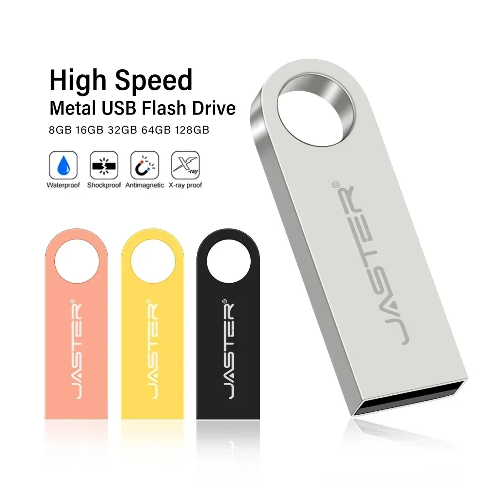 Memoria USB de 10 colores, 4/8/16/32 GB, memoria USB Cle, memoria USB resistente al agua, memoria flash de metal de 64 128 GB