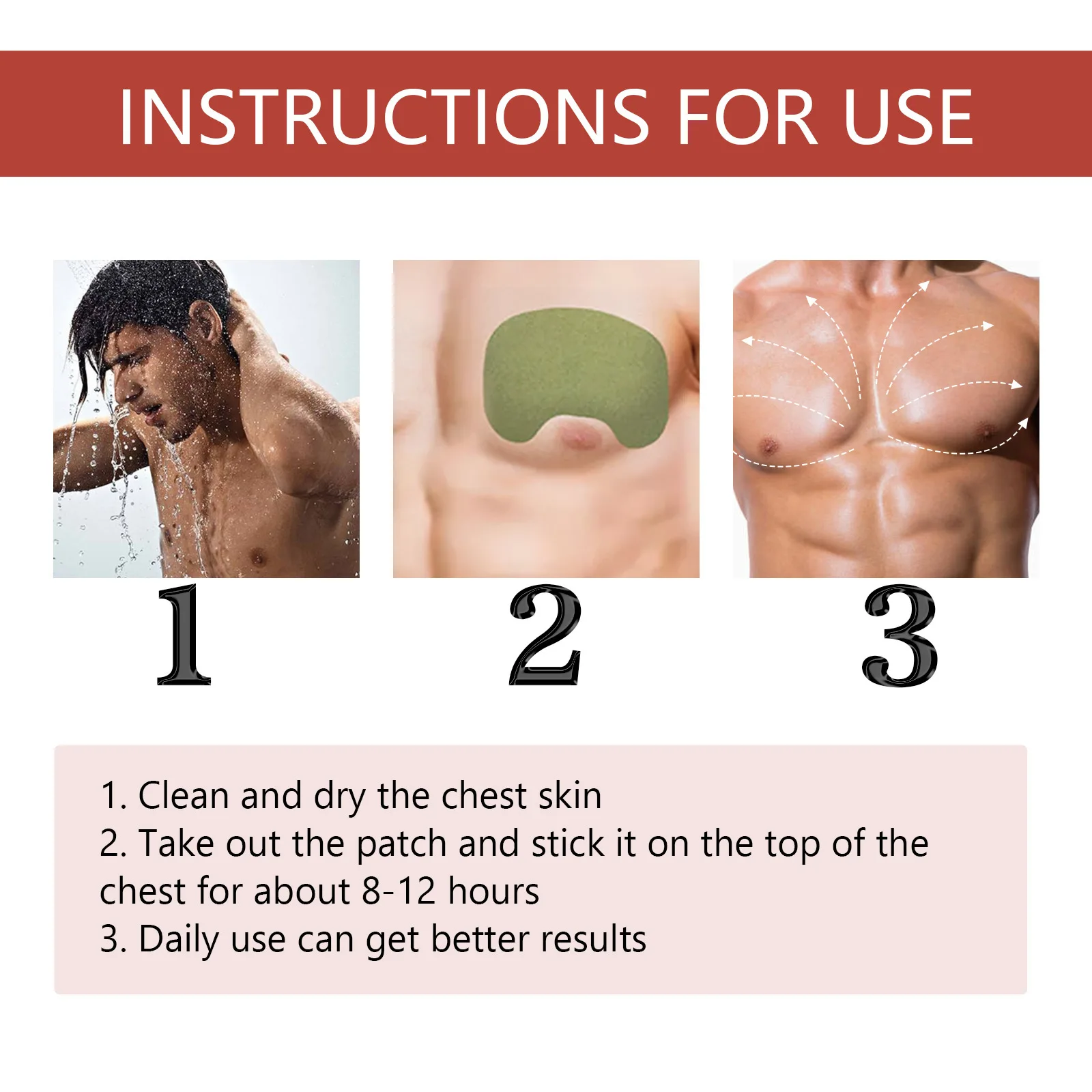 Weight Loss Products Man Breast Firm Patch Gynecomastia Cellulite Removal Shrink Chest Fat Burning Strengthen Muscles Body Shaping Fitness