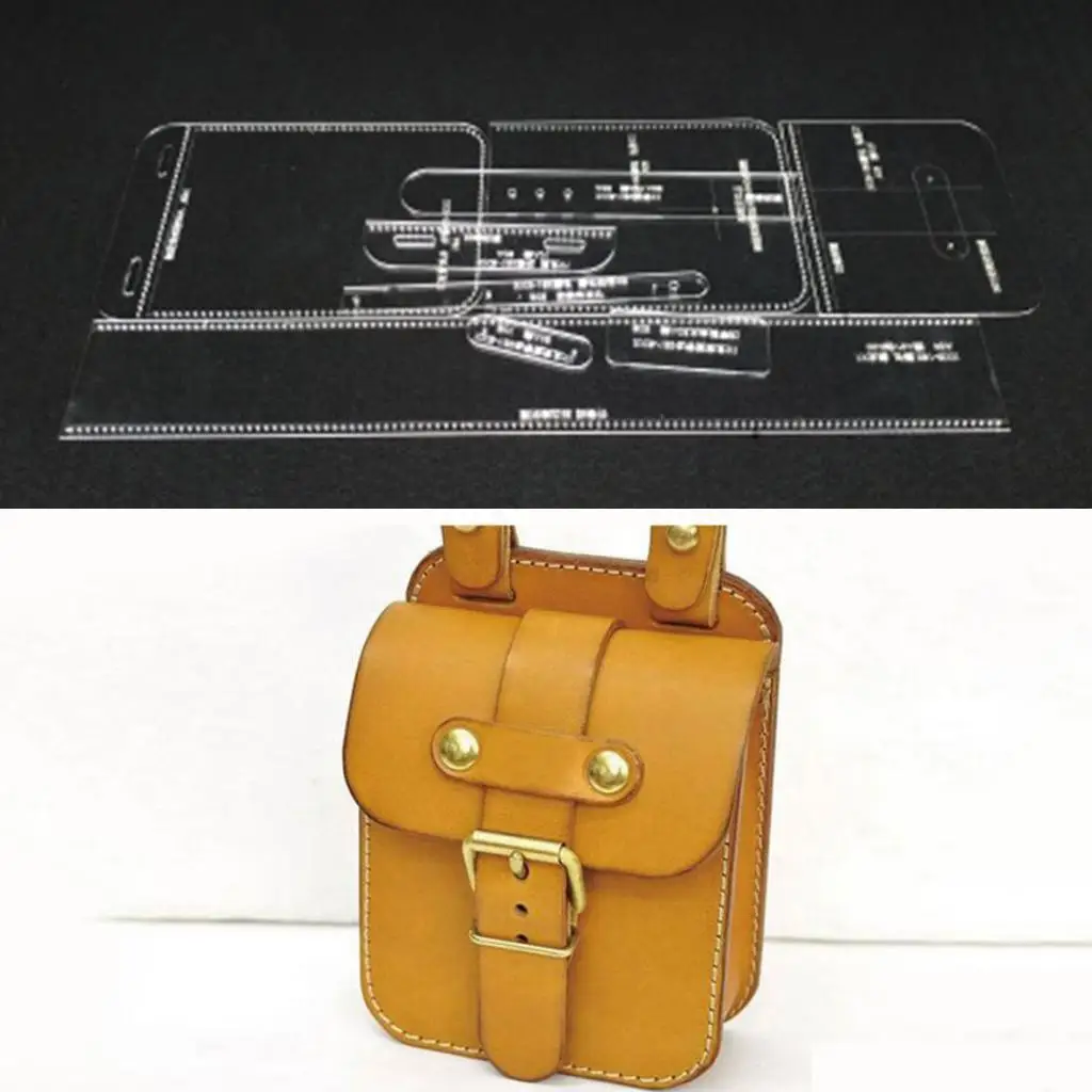 9pcs Acrylic Clear Template for Belt Waist Bag Holder Leathercraft Pattern