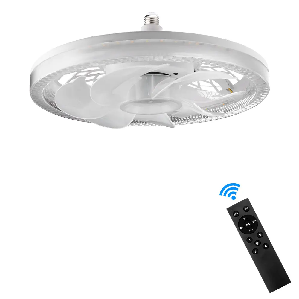 45W LED Fan Light LED Lamp Bead E27 Screw Fan Light Remote Control Wall Control Bedroom Ceiling