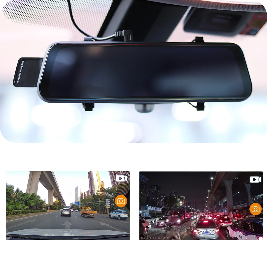 Car DVR WIFI 2K Rear View Mirror Video Recorder 3 IN 1 FHD Video 10 Inch Dash Cam Sony Lens with Rearview Camera Mirror