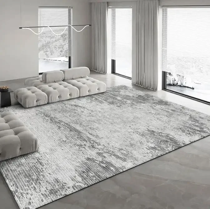Light Luxury Carpets for Living Room Large Area Lounge Carpet Minimalist Bedroom Decor Gray Rug Home Soft Washable Floor Mat 4