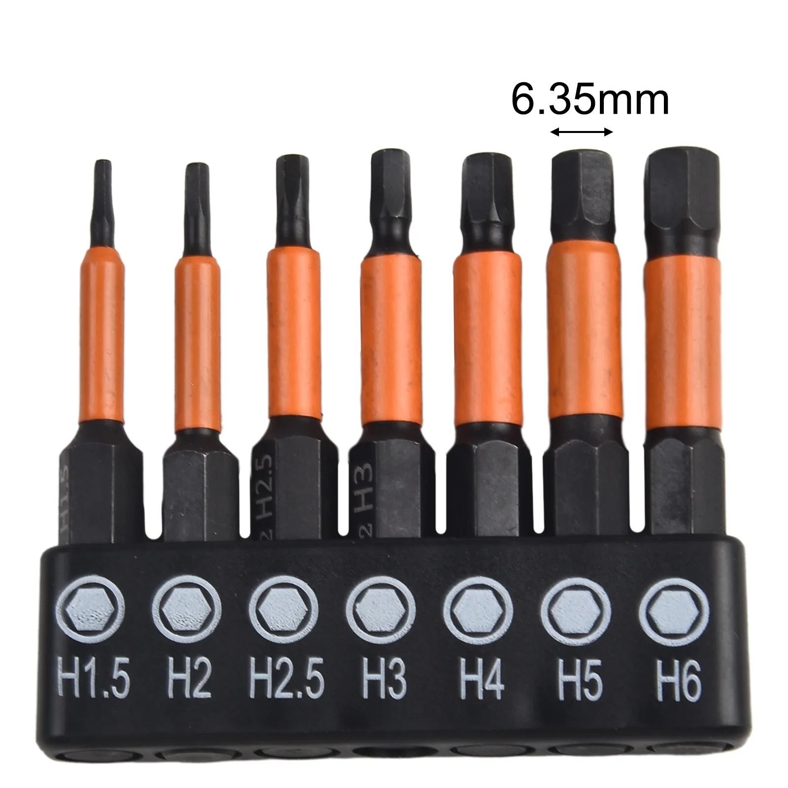 7PC Magnetic Hex Head Wrench Drill Bit Set 1/4 Bit Set H1.5-H6 Inner Hexagonal Shank Screwdriver Head Hand Repair Tools