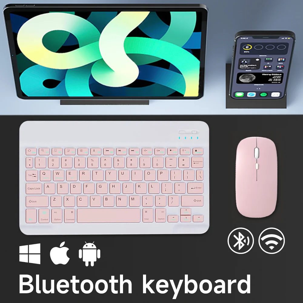 Wireless keyboard wireless keyboard mouse tablet keyboard ipad keyboard wireless keyboard for iOS Android Windows for Xiaomi Huawei Samsung Bluetooth