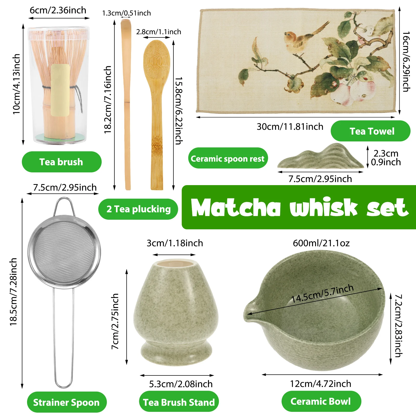 4/8 Pcs Japanese Matcha Bowl Whisk Set Ceramic Matcha Set Easy to Clean Tea Making Kit Tea Accessories for Beginner Matcha Lover