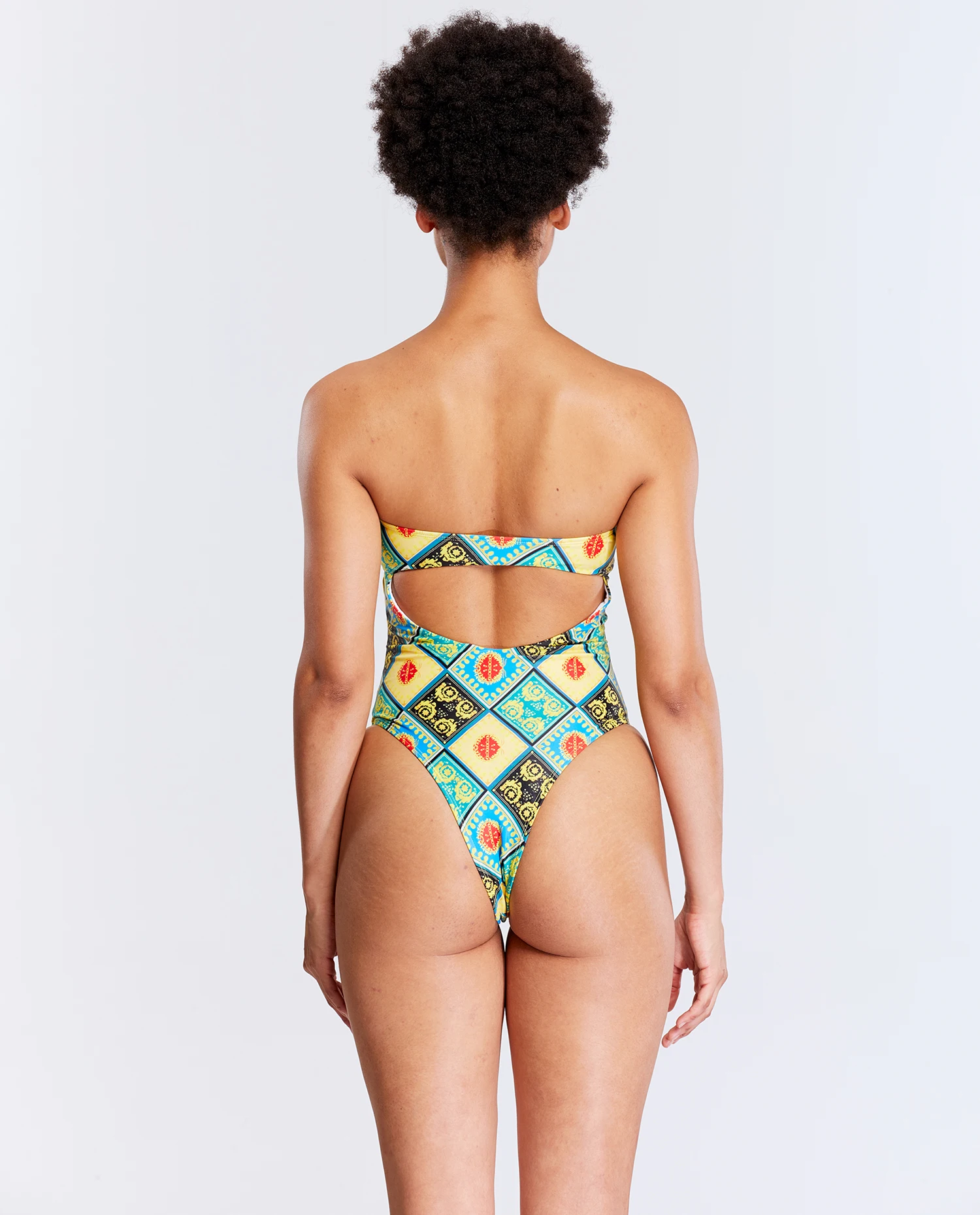 European and American New Bikini One Piece Swimsuit Print Swimwear