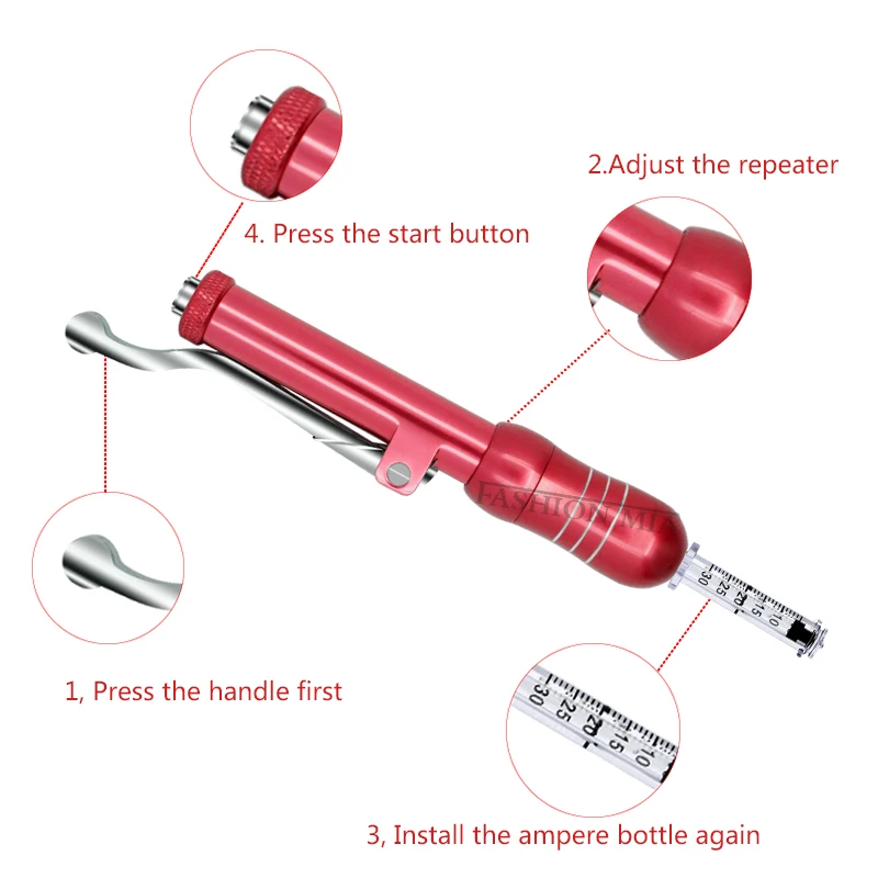 0.3ml Hyaluronic Injection Pen ampoule syringe Mesotherapy Atomizer Gun for Lips filler wrinkle removal Anti-Aging Injection Pen