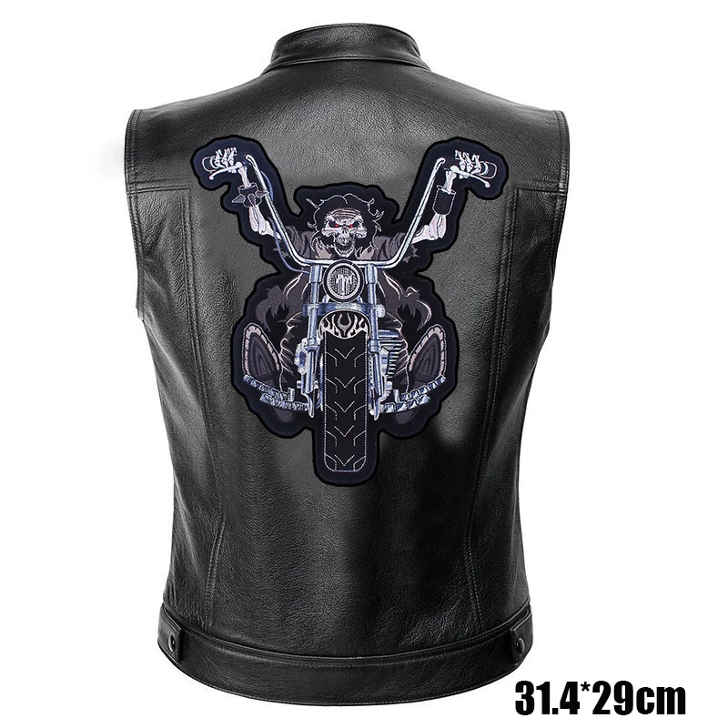 Lederjacken- und Jeans-Patches: Große, aufbügelbare Rückenpatches für Kleidung, DIY, Motorrad, Biker, Punk – Aufnäher und Abzeichen – Detail 33