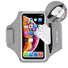 HAISSKY 6.9" Zipper Pocket Running Sports Armbands Pouch GYM Fitness Brassard Case Waterproof Armband For iPhone Samsung Xiaomi