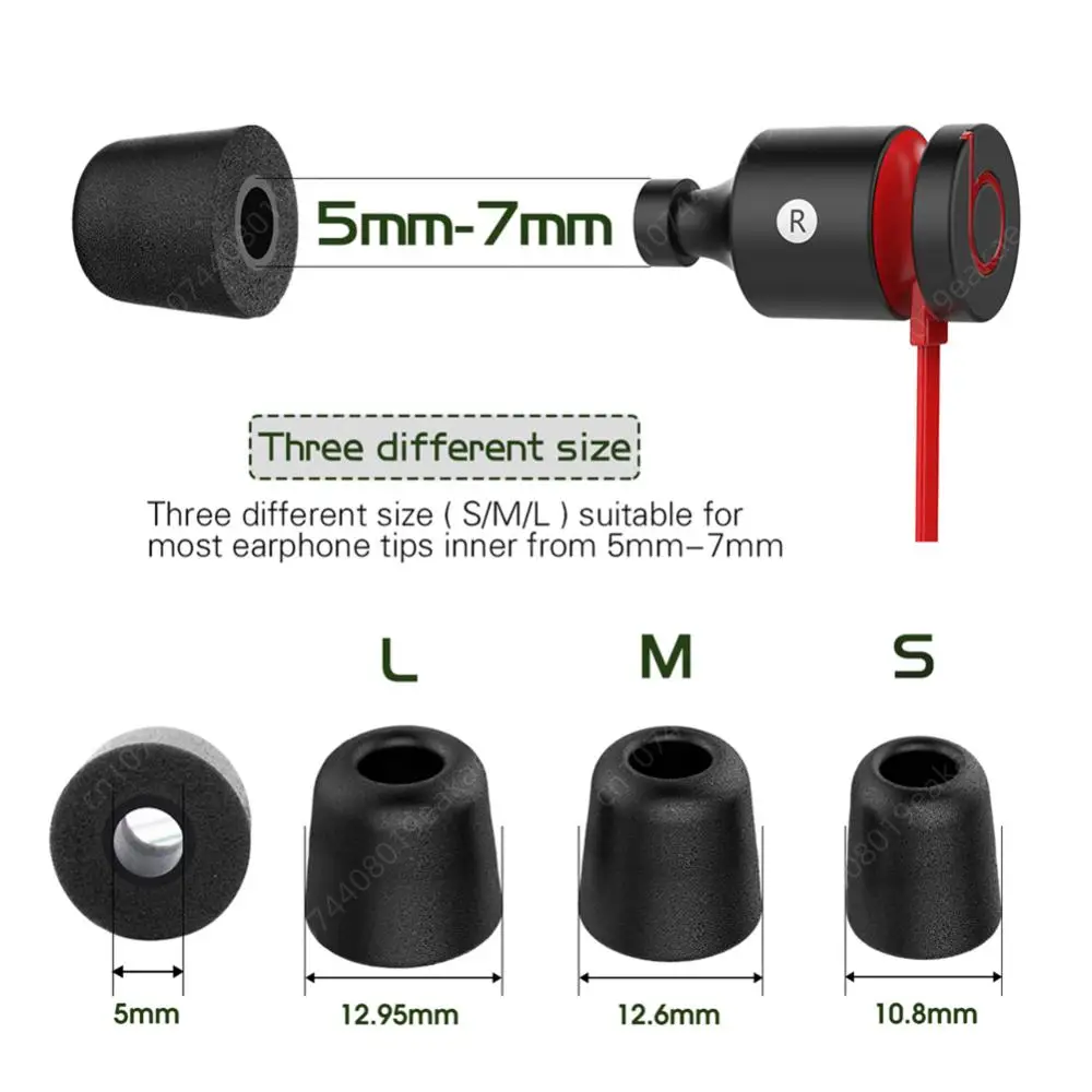 새로운 꿀벌 메모리 폼 이어 팁, S, M, L 컴팩트 이어 버드 패드 쿠션, 소음 차단 이어 쿠션 교체, 향상된 음악 경험