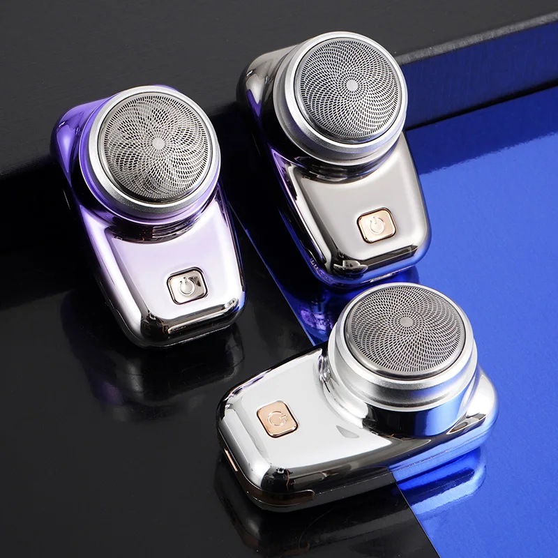Electric shaver man New waterproof rechargeable mini men's essential pocket machine 3 knife head small steel gun electric shaver 1