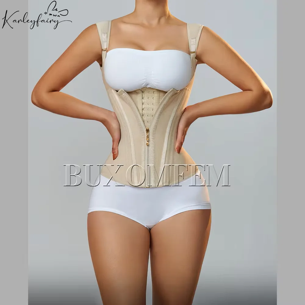 Waist Trainer Corset mesh corset shapewear waist trainer corset Fajas Colombians Girdles Row Buckle and Zipper Unique Postpartum BBL Corset Binder for Women Post Surgery