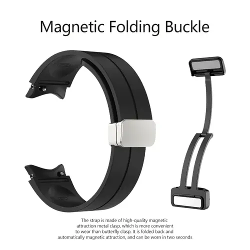 Magnetic Silicone Strap for Samsung Galaxy Watch 7 6 5 4 40mm 44mm 5Pro 45mm Band Bracelet for Galaxy Watch 6 4Classic 43mm 47mm - Image 3