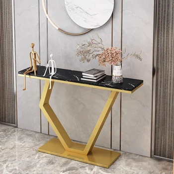 Consolle di lusso europea per ingresso corridoio Tavolo consolle glamour alla moda Soggiorno Elegante Mesa Estrecha Mobili per la casa