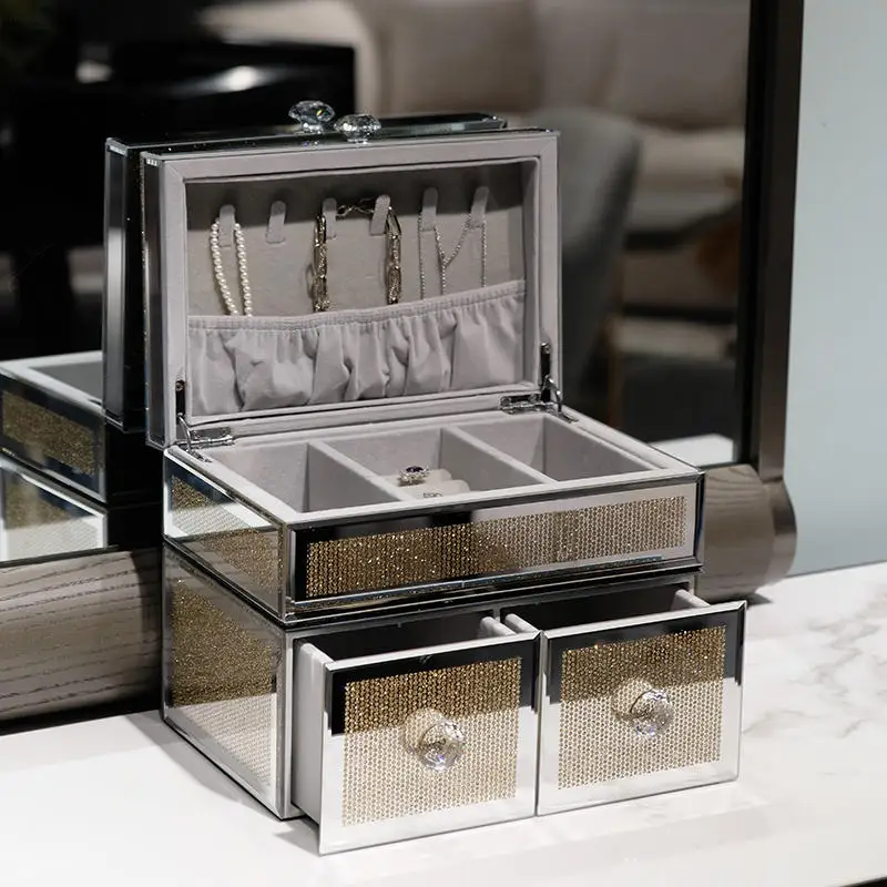 Large Glass Jewelry Box