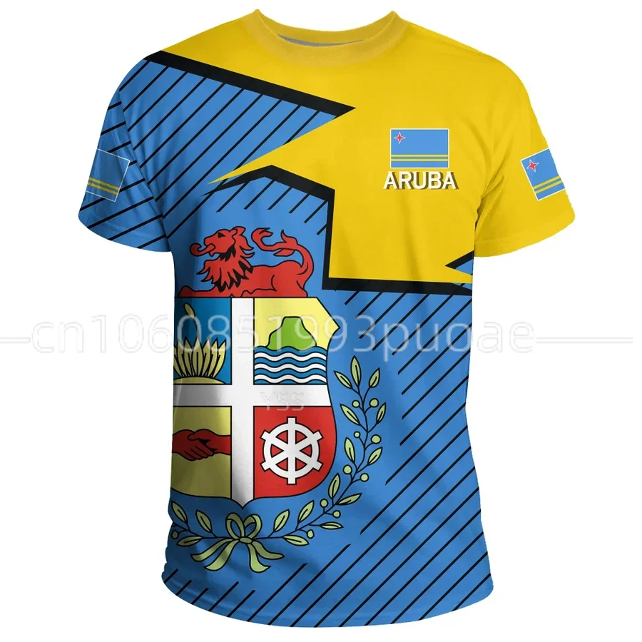 Nuova T-Shirt Aruba Primavera Ed Estate Fai Da Te Nome Personalizzato Gratuito Numero Nicaragua T-Shirt Flag Aruba University Print Abbigliamento Da U