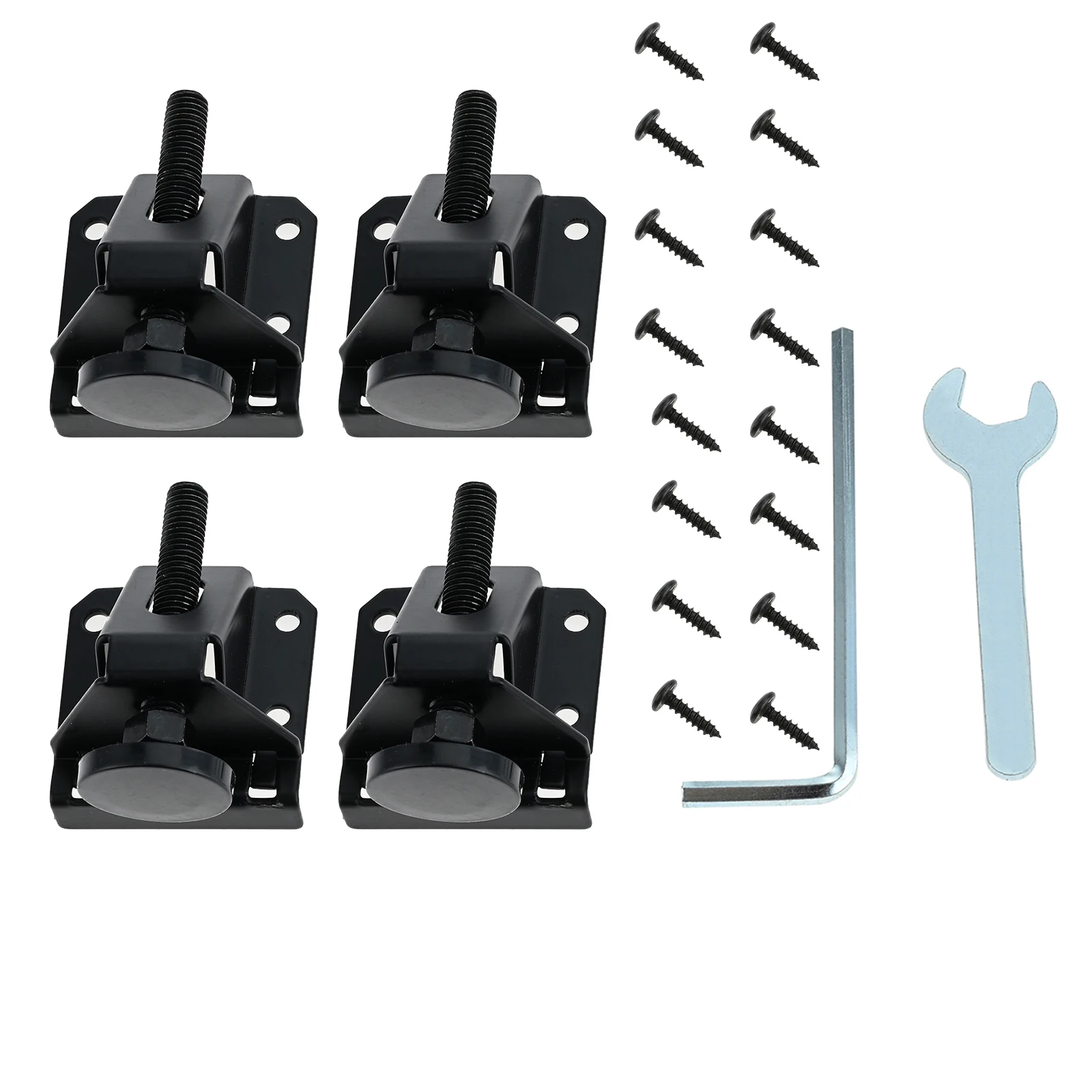 

4 Sets Black Heavy Duty Furniture Levelers Adjustable Height Furniture Legs Levelers Table Leveling Feet for Chair Cabinet Sofa
