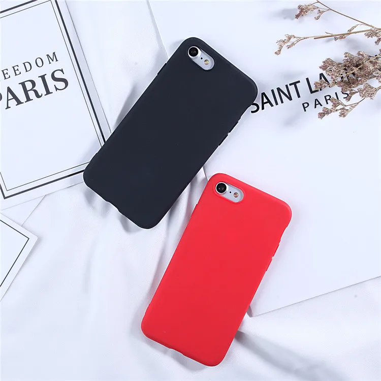 Chic Candy Color Silicone Phone Case - Soft & Stylish Protective Cover