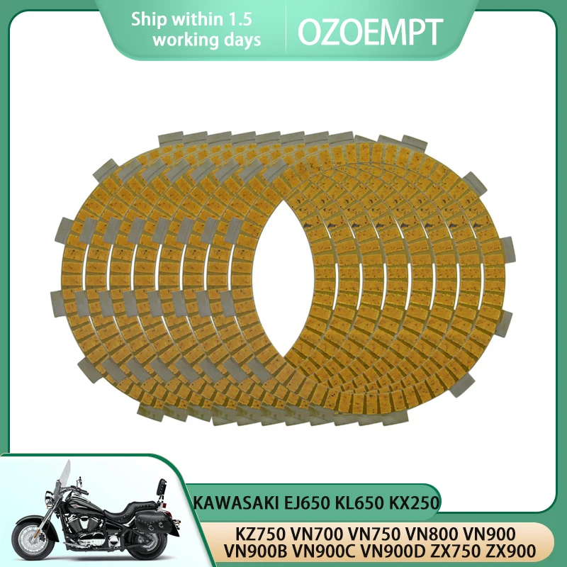 

Фибрирующая пластина сцепления OZOEMPT, подходит для KAWASAKI EJ650 KL650 KX250 KZ750 VN700 VN750 VN800 VN900 VN900B VN900C VN900D ZX750 ZX900